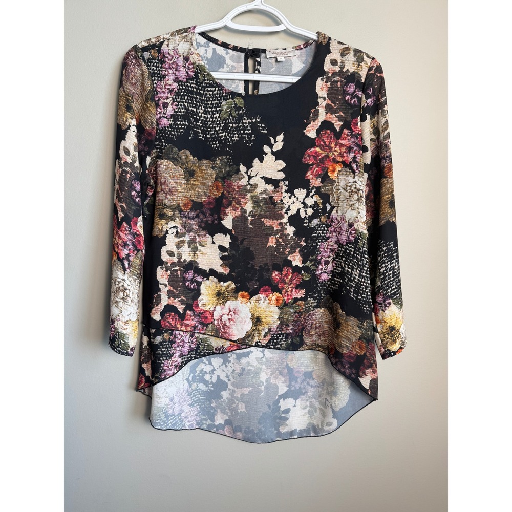 Marisa & Marie Floral High Low Blouse Small Boho Romantic Cottagecore Whimsigoth